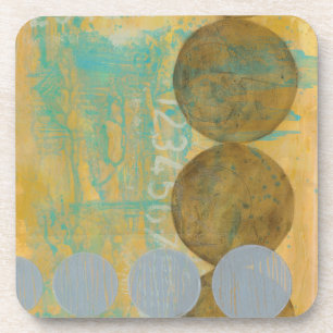 Dessous-de-verre Cercles Brown et gris foncés avec des nombres