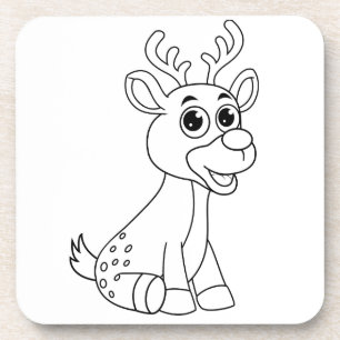 Dessous-de-verre Cerf Animal Fawn Baby Young Animal Cute Carte post
