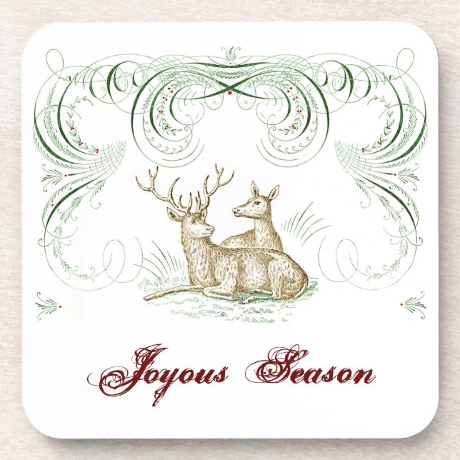 Dessous-de-verre Cerf de Noël (Devant)
