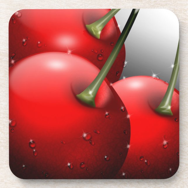 Dessous-de-verre Cerises avec gouttes de ragoût (Devant)