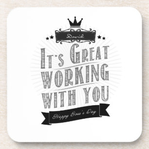 Dessous-de-verre C'est Great Working with you, Happy Boss Day