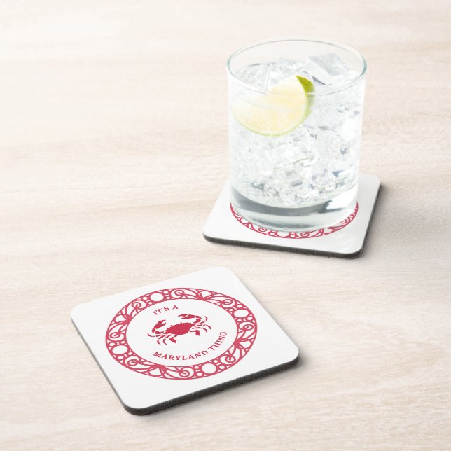 Dessous-de-verre C'EST UNE CHOSE DE MARYLAND (CRABS) dessous de ver (Côté Droit)