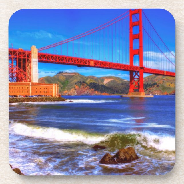 Dessous-de-verre C'est une image de HDR de 3 tirs du Golden Gate (Devant)