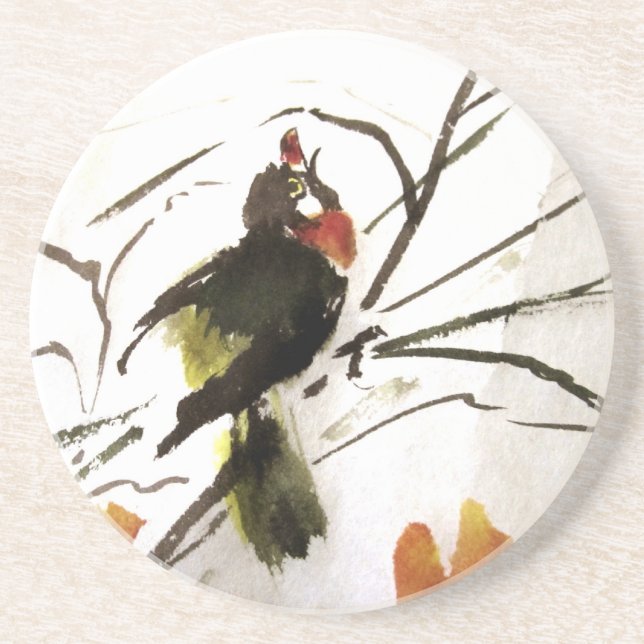 Dessous de verre chanteurs d'oiseau (Devant)