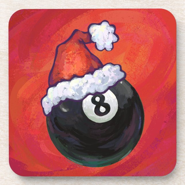 Dessous-de-verre Chapeau Rouge de Noël Boule 8 (Devant)