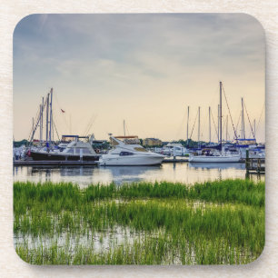 Dessous-de-verre Charleston Harbour Boats Sunset