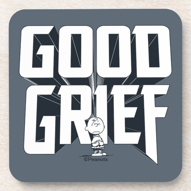Dessous-de-verre Charlie Brown "Good Grief" Rock Band Tee Graphic (Devant)