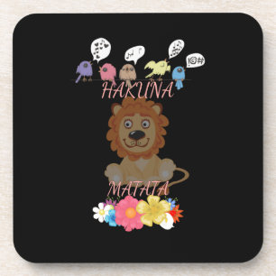 Dessous-de-verre Charmant "Flora and Fauna Hakuna Matata" Lion bébé