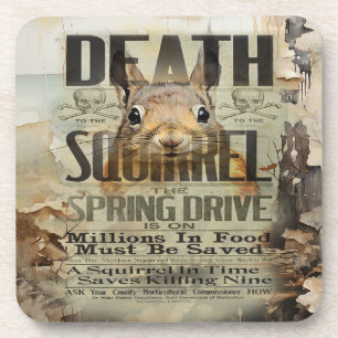 Dessous-de-verre Chasse aux écureuils Vintage