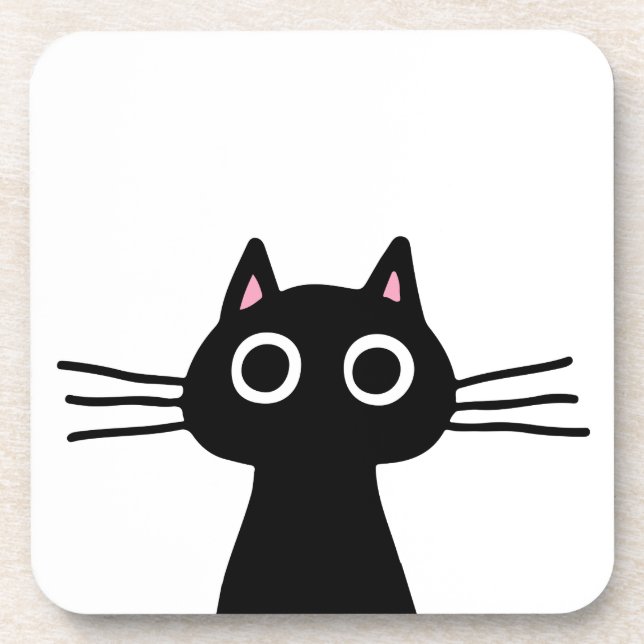 Dessous-de-verre Chat drôle animal d'animal familier de l'art | (Devant)