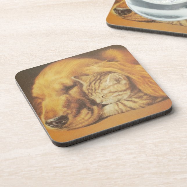 Dessous-de-verre Chat et chien (Côté gauche)