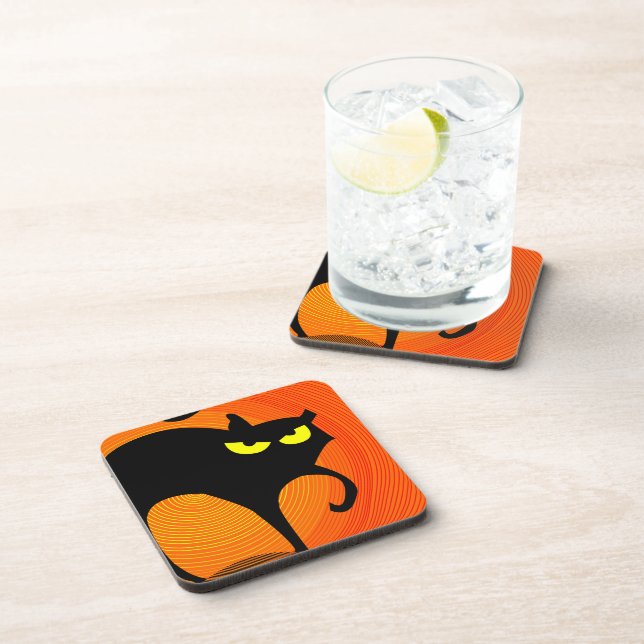 Dessous-de-verre Chat noir (Côté Droit)