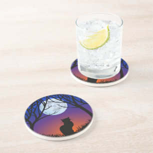 Dessous de verre Chat Noir Chat Art Décor Amoureux