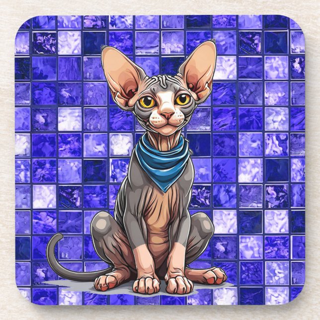 Dessous-de-verre Chat Sphynx (Devant)