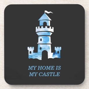 Dessous-de-verre Château Watercolor Art