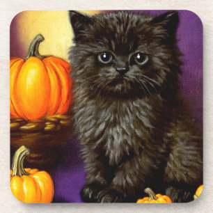 Dessous-de-verre Chaton vintage d'Halloween