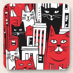 Dessous-de-verre Chats à New York