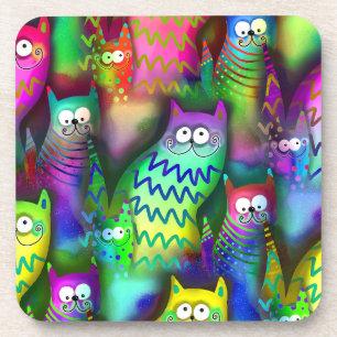 Dessous-de-verre Chats de dessin coloré