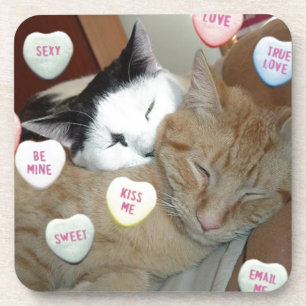 Dessous-de-verre Chats de la Saint Valentin