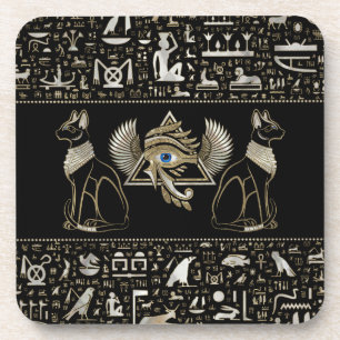 Dessous-de-verre Chats égyptiens et oeil de Horus