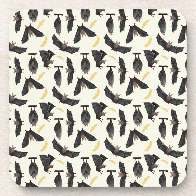 Dessous-de-verre chauves-souris jaune (Devant)