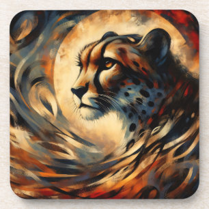 Dessous-de-verre Cheetah Harlem Renaissance Peinture moderne