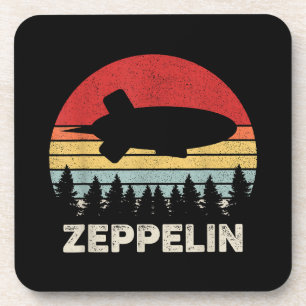 Dessous-de-verre Chemise Vintage Rétro Zeppelin Dirigeable