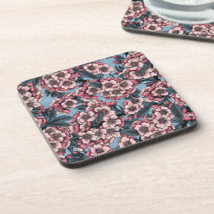 Dessous-de-verre Cherry blossom in pink and blue