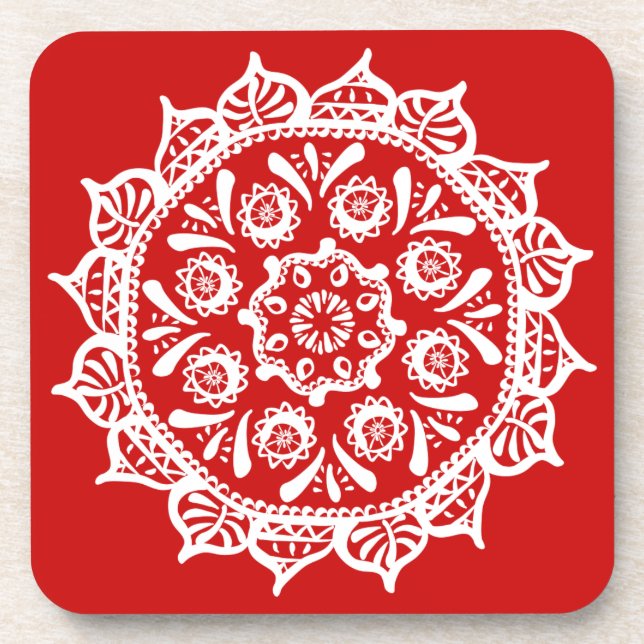 Dessous-de-verre Cherry Mandala (Devant)