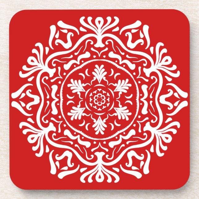 Dessous-de-verre Cherry Mandala (Devant)