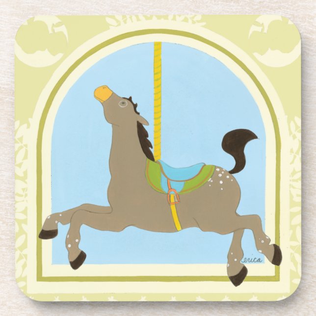Dessous-de-verre Cheval Carrousel par Juin Erica Vess (Devant)