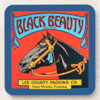 Cheval de beauté noir sur Arrière - plan rouge