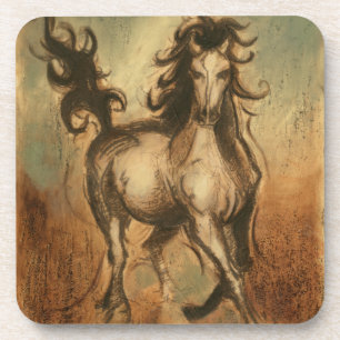 Dessous-de-verre Cheval sauvage et couleurs chaudes