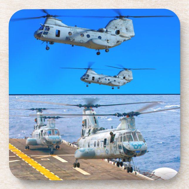 DESSOUS-DE-VERRE CHEVALIER DE MER CH-46E (Devant)