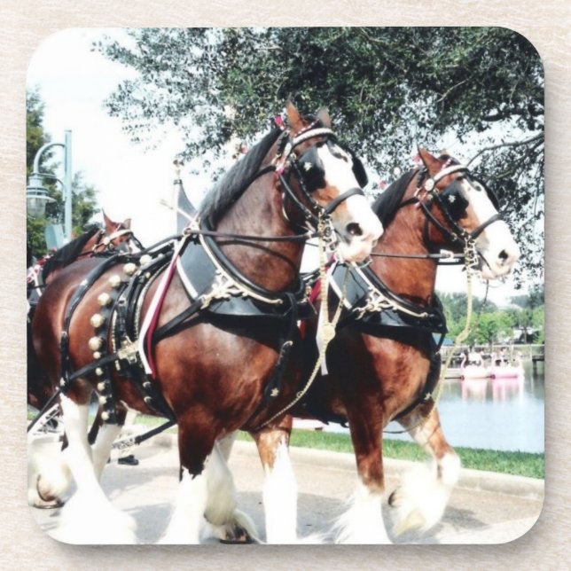 Dessous-de-verre Chevaux Clydesdale (Devant)