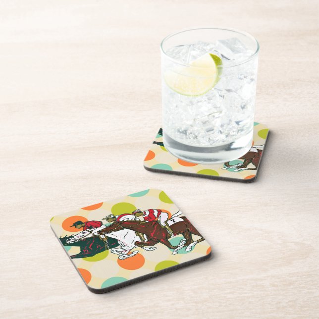 Dessous-de-verre Chevaux de course Beverage Coaster (Côté Droit)