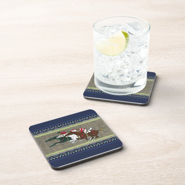 Dessous-de-verre Chevaux de course Beverage Coaster (Côté Droit)