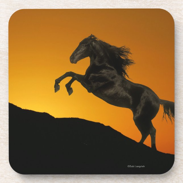 Dessous-de-verre Chevaux d'imaginaire : Coucher du soleil de (Devant)