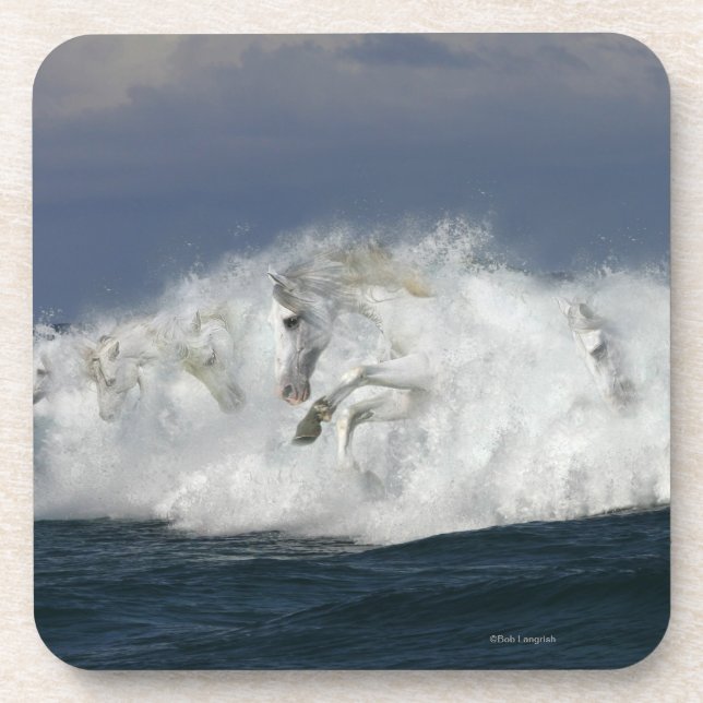Dessous-de-verre Chevaux d'imaginaire : Mer (Devant)