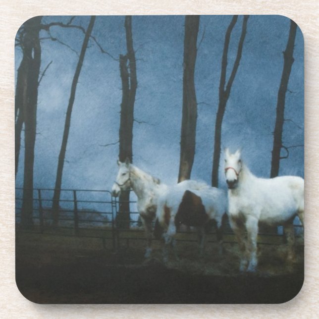 Dessous-de-verre Chevaux fantômes à minuit (Devant)