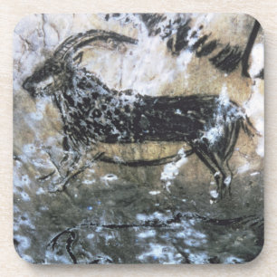 Dessous-de-verre Chèvre ou chamois, peinture de roche dans la sall