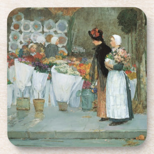 Dessous-de-verre Chez le fleuriste par Childe Hassam, Vintage Fine