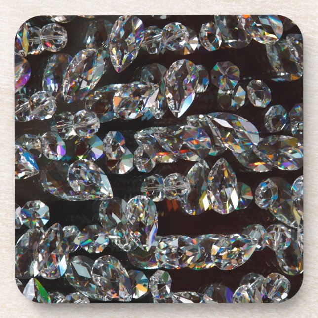 Dessous-de-verre Chic Black Diamond Chrystal Cadeaux Motifs Abstrai (Devant)