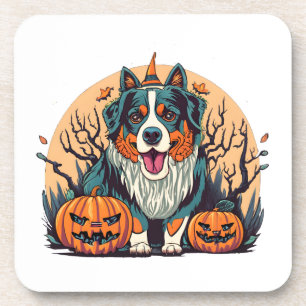 Dessous-de-verre Chien de montagne bernois Halloween Éffrayant