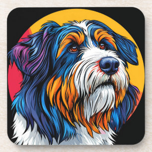 Dessous-de-verre Chien Illustrant une Créativité Vibrante