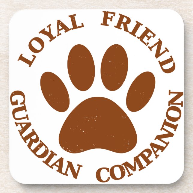Dessous-de-verre Chien Paw Loyal Friend (Devant)