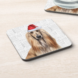Dessous-de-verre Chien Tête de mouton afghan drôle Woof Mot Art Vac
