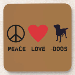 Dessous-de-verre Chiens d'amour de paix