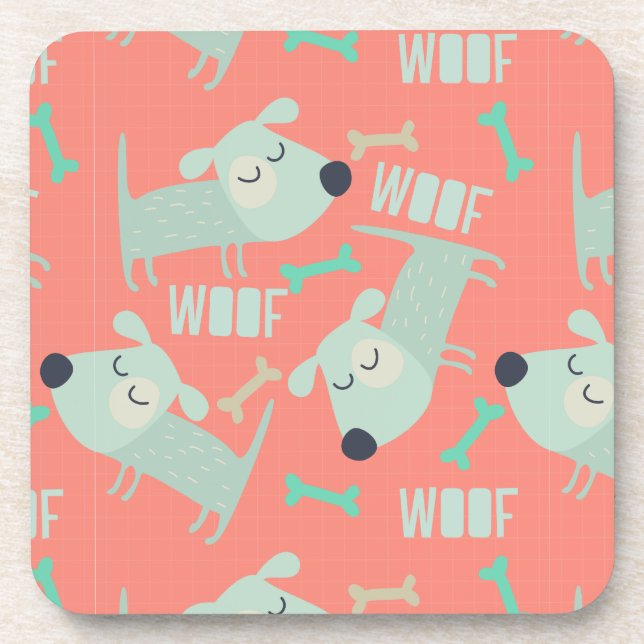 Dessous-de-verre Chiens et os de Woof (Devant)