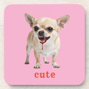 Dessous-de-verre Chihuahua Mignon Personnalisé Aggro Méchant Vicieu